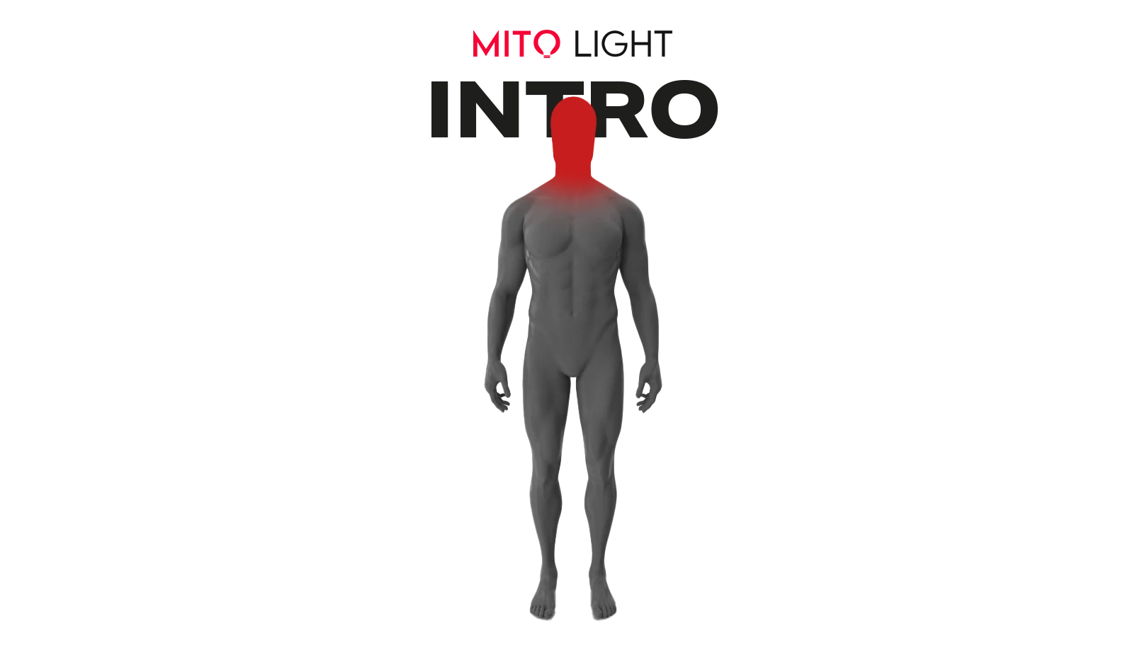 Infografika MitoLight Intro 5.0 – plocha ožiarenia panela pokrýva oblasť hlavy a krku, ideálny pre lokálnu terapiu červeným svetlom