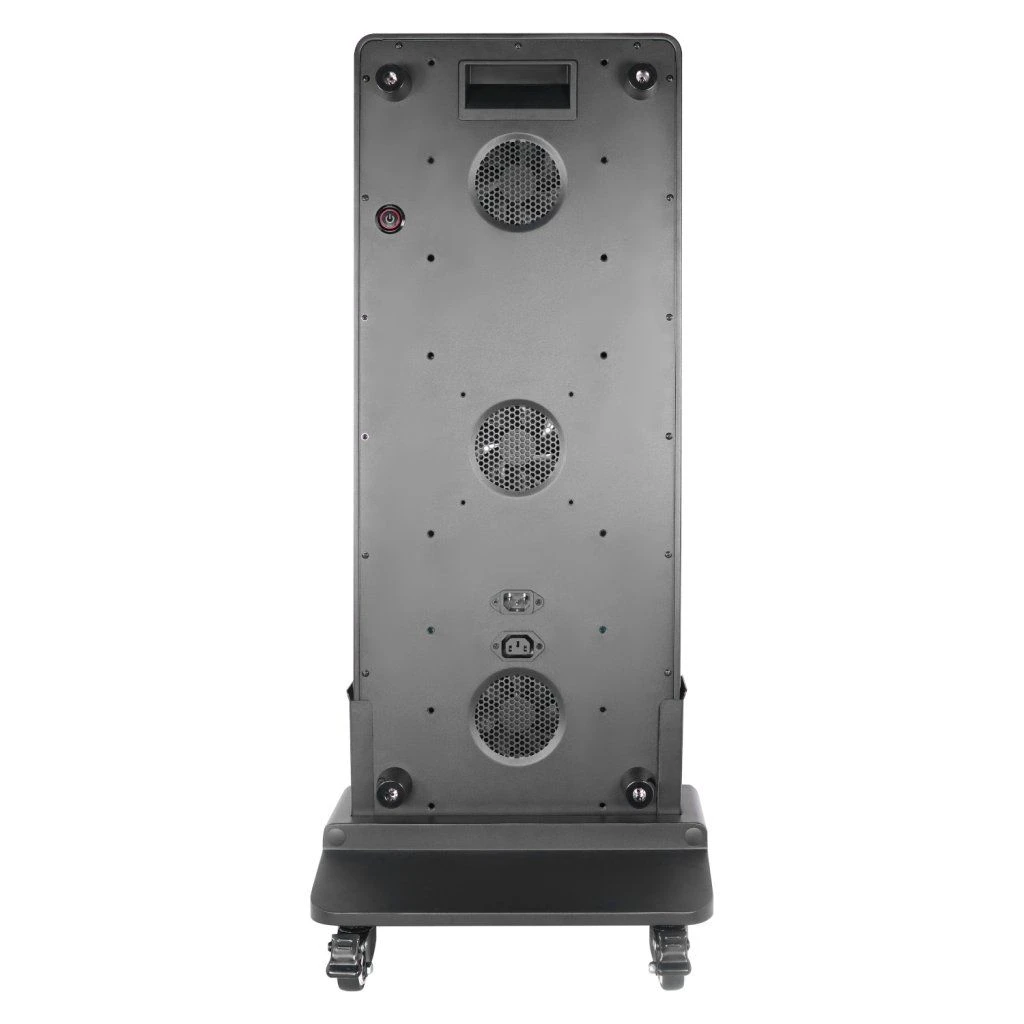stojan-mito-light-floor-stand-5-0-11 Zadná strana svetelného panelu MITO LIGHT® v stojane Floor Stand 5.0 – chladiace ventilátory, napájanie a ovládacie prvky