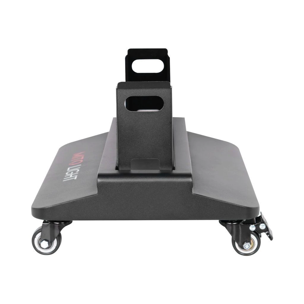 stojan-mito-light-floor-stand-5-0-4 MITO LIGHT® Floor Stand 5.0 – detail základne stojana so skladacím mechanizmom a kolieskami s brzdou, pohľad zboku