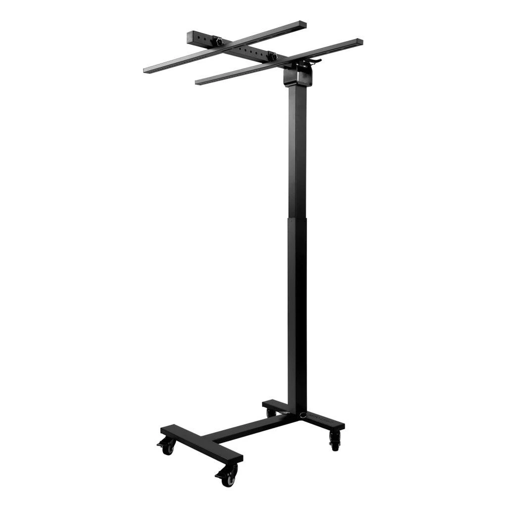 stojan-mito-light-lift-stand-8 MITO LIGHT® Lift Stand – pohľad zboku na kompaktný stojan s plynovým zdvíhacím mechanizmom a kolieskami