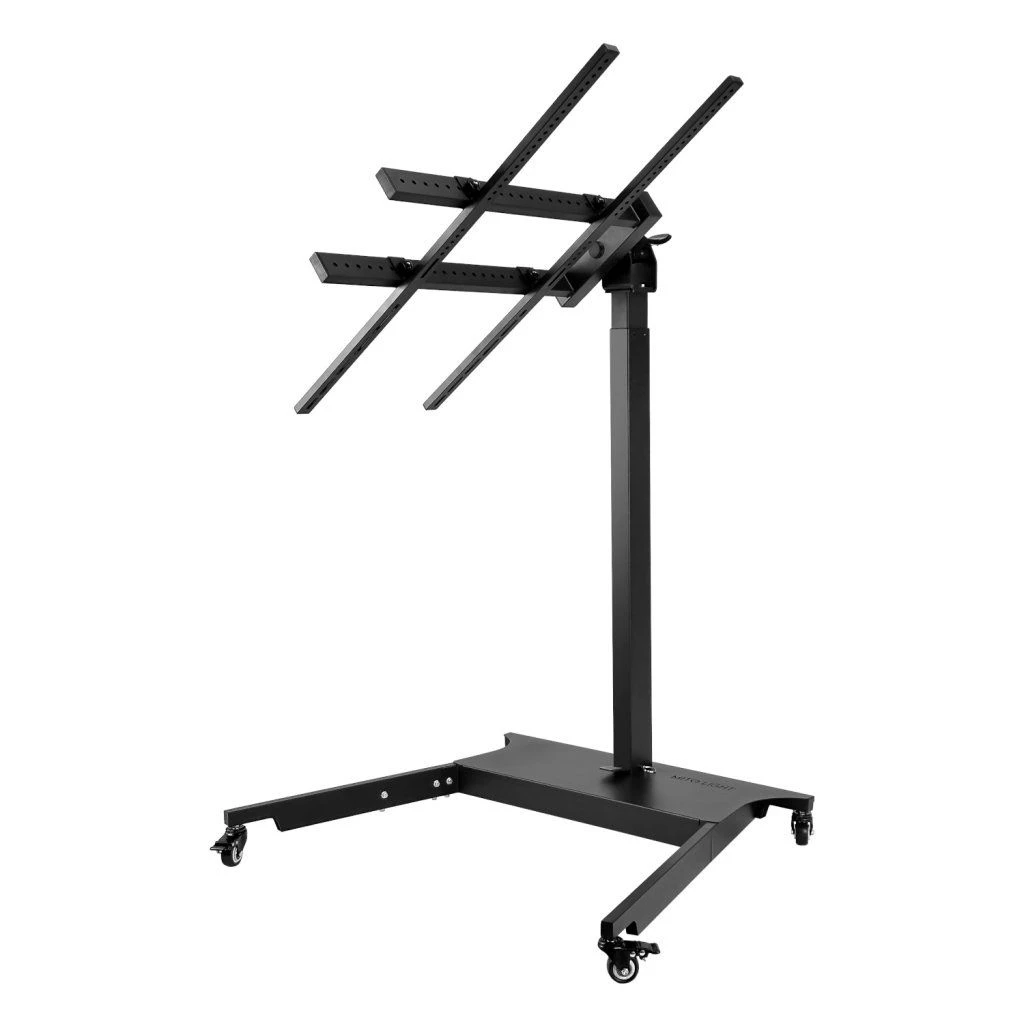 stojan-mito-light-lift-stand-max-4 MITO LIGHT® Lift Stand Max – stojan s otočným ramenom 360° v šikmej polohe, pohľad spredu.